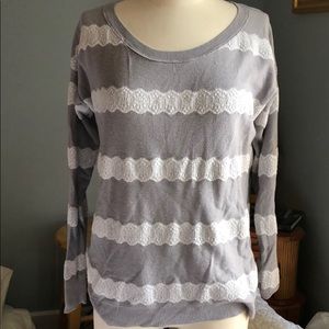 Cute lace overlay sweater from American Eagle Med